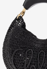 Chloé Summer Banana Woven Basket Bag Black CH25US902 P08-001