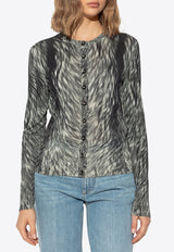 Dolce & Gabbana Fur Print Cardigan Gray FXV07T JAHLA-HI3VQ