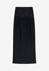 Dolce & Gabbana High-Rise Satin Midi Skirt Black F4CI1T FURAD-N0000