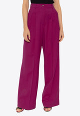 Dolce & Gabbana Wool Tailored Pants Purple FTC3MT FUBFL-F0321