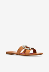 Roger Vivier Viv' By The Sea Leather Slides Brown RVW74738070D90 0-S002