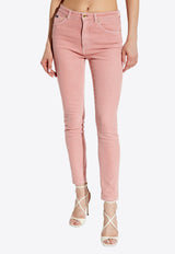 Dolce & Gabbana Logo Plaque Skinny Jeans Pink FTC67D G8MT4-S9001