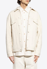 Dolce & Gabbana Logo Plaque Overshirt Cream G9BKBT HU7O5-W0802