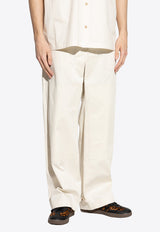 Dolce & Gabbana Logo Plaque Chino Pants Cream GP0RST FUFL3-W0802