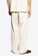 Dolce & Gabbana Logo Plaque Chino Pants Cream GP0RST FUFL3-W0802