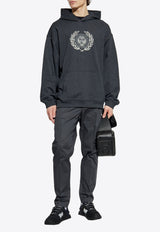 Dolce & Gabbana Logo Crest Hooded Sweatshirt Gray G9BKTT G7O3W-S8292