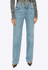 Dolce & Gabbana Logo Plaque Straight-Leg Jeans Blue FTC8CD G8MB2-S9001