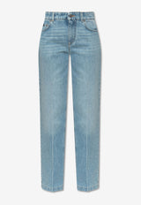 Dolce & Gabbana Logo Plaque Straight-Leg Jeans Blue FTC8CD G8MB2-S9001