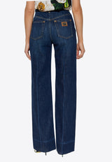 Dolce & Gabbana Logo Plaque Flared Jeans Navy FTC79D G8LY9-S9001
