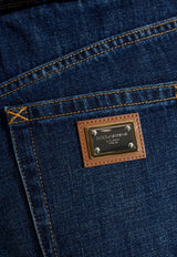 Dolce & Gabbana Logo Plaque Flared Jeans Navy FTC79D G8LY9-S9001