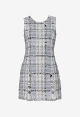 Dolce & Gabbana Sleeveless Tweed Mini Dress Gray F6TMDT FQZAE-S8100