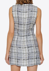 Dolce & Gabbana Sleeveless Tweed Mini Dress Gray F6TMDT FQZAE-S8100