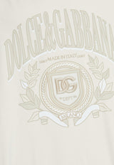 Dolce & Gabbana Embroidered Logo Hooded Sweatshirt Cream G9BJGZ G7O2J-A4567