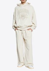 Dolce & Gabbana Embroidered Logo Hooded Sweatshirt Cream G9BJGZ G7O2J-A4567