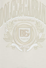 Dolce & Gabbana Embroidered Logo Crewneck T-shirt Cream G8SH6Z G7O2H-A4567