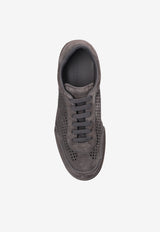 Dolce & Gabbana Portofino Yacht Perforated Suede Sneakers Taupe A20189 A6688-8K420