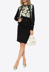 Dolce & Gabbana Sleeveless Floral Silk Top Black FXT43T JBSK9-HD5JB