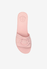 Moncler Mon Logo Rubber Slides Pink K109B4C00040 M4095-50N
