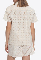 Moncler Broderie Anglaise Shirt Cream K10932F00012 598IP-034