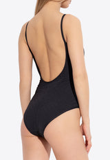Moncler Jacquard Check One-Piece Swimsuit Black K10938N00005 788Q9-999