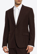 Dolce & Gabbana Single-Breasted Wool Blazer Brown G2TV4T FU2OW-M5039