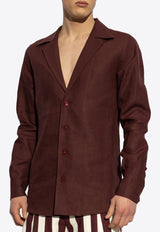 Dolce & Gabbana Classic Linen Shirt Burgundy G5MX5T FU4MC-M5039