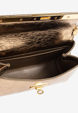Dolce & Gabbana Mini Marlene Metallic Leather Shoulder Bag Gold BB7766 AC662-8H945
