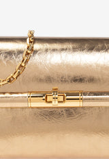 Dolce & Gabbana Mini Marlene Metallic Leather Shoulder Bag Gold BB7766 AC662-8H945