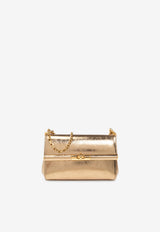 Dolce & Gabbana Mini Marlene Metallic Leather Shoulder Bag Gold BB7766 AC662-8H945