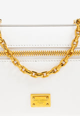Dolce & Gabbana Sicily Leather Crossbody Bag White BB7800 B7321-80002
