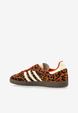 Adidas Originals Samba OG Cheetah Print Pony Hair Sneakers Brown JI2734 M-CBLACK PRERED CREWHT