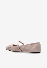 Dolce & Gabbana Satin Ballet Flats Pink CB0257 AD160-8S904