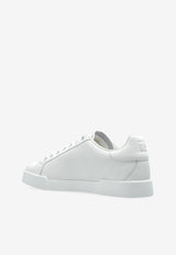 Dolce & Gabbana Portofino Leather Low-Top Sneakers White CK2324 AV066-89642