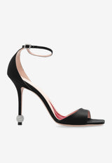 Roger Vivier 100 Crystal Embellished Satin Sandals Black RVW56827490RS0 0-B999