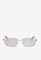 Jacquemus Rectangular Logo Sunglasses Gray JAC121 0-C4SUN