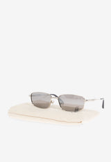 Jacquemus Rectangular Logo Sunglasses Gray JAC121 0-C4SUN