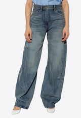 Versace Vintage- Effect Boyfriend Jeans Blue 1019661 1A14295-1D800