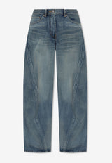 Versace Vintage- Effect Boyfriend Jeans Blue 1019661 1A14295-1D800