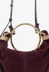 Chloé Mini Bracelet Suede Shoulder Bag Burgundy CH25US623 P57-55P