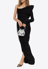 Balmain Appliqué Embellished Maxi Dress Black EF0RR965 PD03-EAC