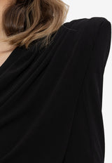 Balmain Appliqué Embellished Maxi Dress Black EF0RR965 PD03-EAC