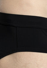 Dolce & Gabbana Logo Plaque Swimming Briefs Black M4A99J ONR47-N0000