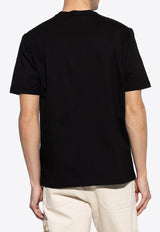 Versace Dive in Crest Printed T-shirt Black 1013302 1A15102-1B000