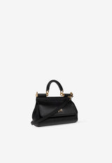Dolce & Gabbana Mini Sicily Leather Top Handle Bag Black BB7116 B1001-80999