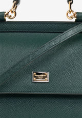 Dolce & Gabbana Small Sicily Leather Top Handle Bag Green BB6003 B1001-87399