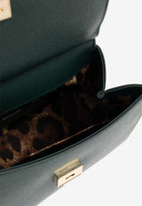 Dolce & Gabbana Small Sicily Leather Top Handle Bag Green BB6003 B1001-87399