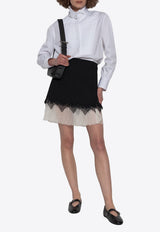 McQueen Stand-Collar Buttoned Shirt White 830388 QAABS-9000