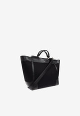Dolce & Gabbana Leather and Panama Tote Bag Black BM2448 A9C21-8B956