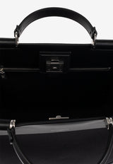 Dolce & Gabbana Leather and Panama Tote Bag Black BM2448 A9C21-8B956