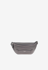 Dolce & Gabbana Logo Stamped Leather Belt Bag Gray BM2434 AF984-80730